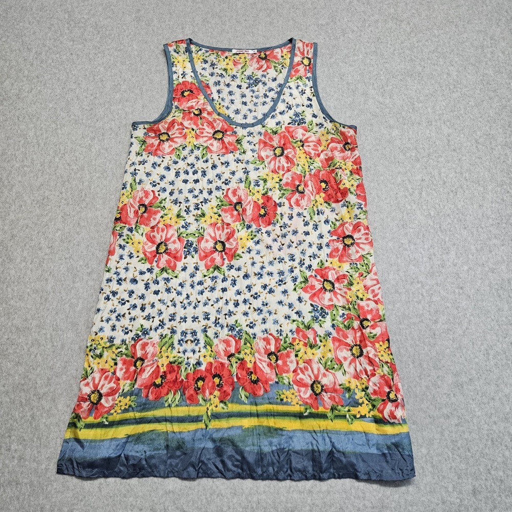 Johnny Was Blu Long Floral Print Womens Dress‎ Small